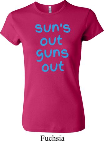 Suns Out Guns Out Ladies Crewneck Shirt