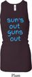 Suns Out Guns Out Ladies Longer Length Racerback Tank Top