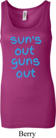 Suns Out Guns Out Ladies Longer Length Tank Top