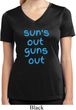 Suns Out Guns Out Ladies Moisture Wicking V-neck Shirt