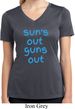 Suns Out Guns Out Ladies Moisture Wicking V-neck Shirt