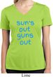 Suns Out Guns Out Ladies Moisture Wicking V-neck Shirt