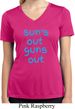Suns Out Guns Out Ladies Moisture Wicking V-neck Shirt