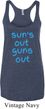 Suns Out Guns Out Ladies Tri Blend Racerback Tank Top