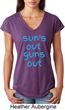 Suns Out Guns Out Ladies Tri Blend V-Neck Shirt