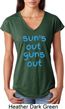 Suns Out Guns Out Ladies Tri Blend V-Neck Shirt