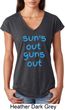 Suns Out Guns Out Ladies Tri Blend V-Neck Shirt