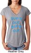 Suns Out Guns Out Ladies Tri Blend V-Neck Shirt