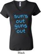 Suns Out Guns Out Ladies V-neck Shirt
