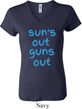 Suns Out Guns Out Ladies V-neck Shirt