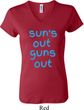 Suns Out Guns Out Ladies V-neck Shirt