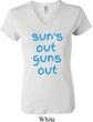 Suns Out Guns Out Ladies V-neck Shirt