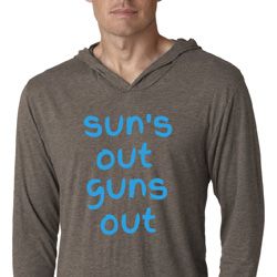 Suns Out Guns Out Lightweight Hoodie Shirt