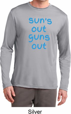 Suns Out Guns Out Mens Dry Wicking Long Sleeve Shirt