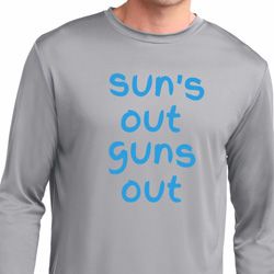 Suns Out Guns Out Mens Dry Wicking Long Sleeve Shirt