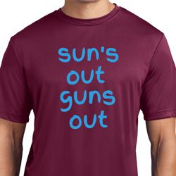 Suns Out Guns Out Mens Moisture Wicking Shirt
