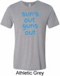 Suns Out Guns Out Mens Tri Blend Crewneck Shirt