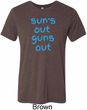 Suns Out Guns Out Mens Tri Blend Crewneck Shirt