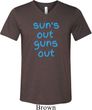 Suns Out Guns Out Mens Tri Blend V-neck Shirt