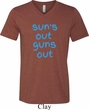 Suns Out Guns Out Mens Tri Blend V-neck Shirt