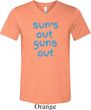 Suns Out Guns Out Mens Tri Blend V-neck Shirt