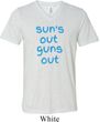 Suns Out Guns Out Mens Tri Blend V-neck Shirt