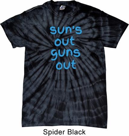 Suns Out Guns Out Spider Tie Dye Shirt