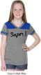 Super Black Print Girls Football Shirt