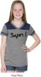 Super Black Print Girls Football Shirt