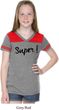 Super Black Print Girls Football Shirt