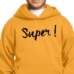 Super Black Print Kids Hoodie