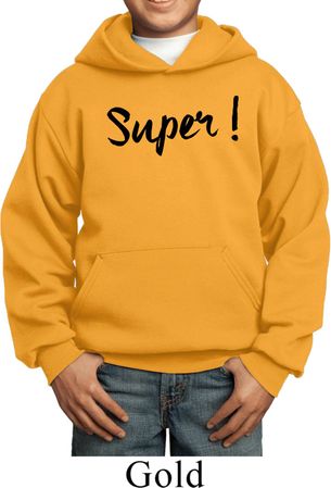 Super Black Print Kids Hoodie