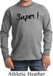Super Black Print Kids Long Sleeve Shirt
