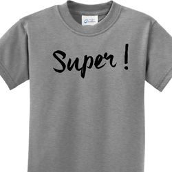 Super Black Print Kids Shirts