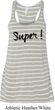Super Black Print Ladies Flowy Racerback Tanktop