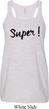 Super Black Print Ladies Flowy Racerback Tanktop