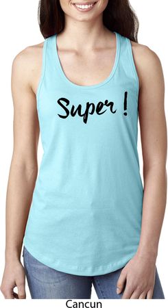 Super Black Print Ladies Ideal Tank Top