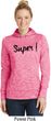 Super Black Print Ladies Moisture Wicking Hoodie