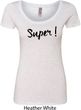 Super Black Print Ladies Scoop Neck Shirt