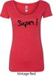 Super Black Print Ladies Scoop Neck Shirt