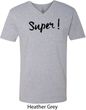 Super Black Print Mens V-Neck Shirt