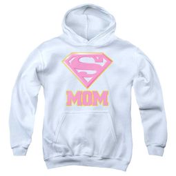 Super Mom Kids Hoodie Pink Shield White Youth Hoody Super Mom Kids Hoodie Pink Shield White Youth Hoody