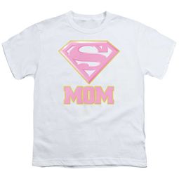 Super Mom Kids Shirt Pink Shield White T-Shirt Super Mom Kids Shirt Pink Shield White T-Shirt