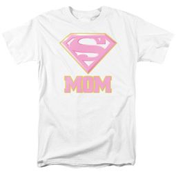 Super Mom Shirt Pink Shield White T-Shirt Super Mom Shirt Pink Shield White T-Shirt