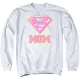 Super Mom Sweatshirt Pink Shield Adult White Sweat Shirt Super Mom Sweatshirt Pink Shield Adult White Sweat Shirt