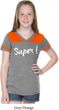 Super White Print Girls Football Shirt