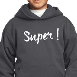 Super White Print Kids Hoodie