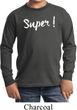 Super White Print Kids Long Sleeve Shirt