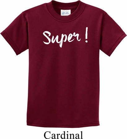 Super White Print Kids Shirt