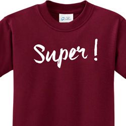 Super White Print Kids Shirts